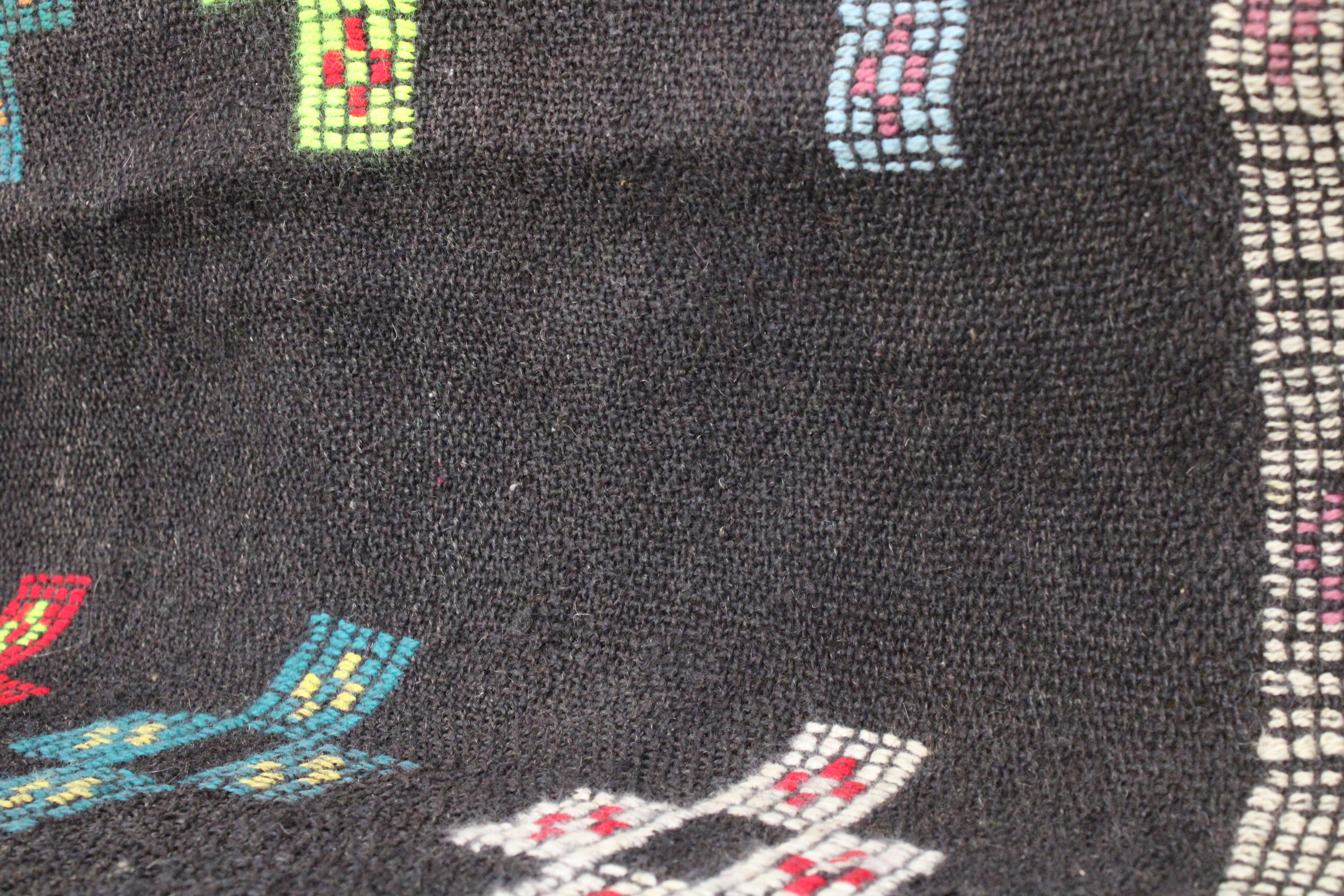 El Dokuma Anadolu Kök Boya Yün Kilim