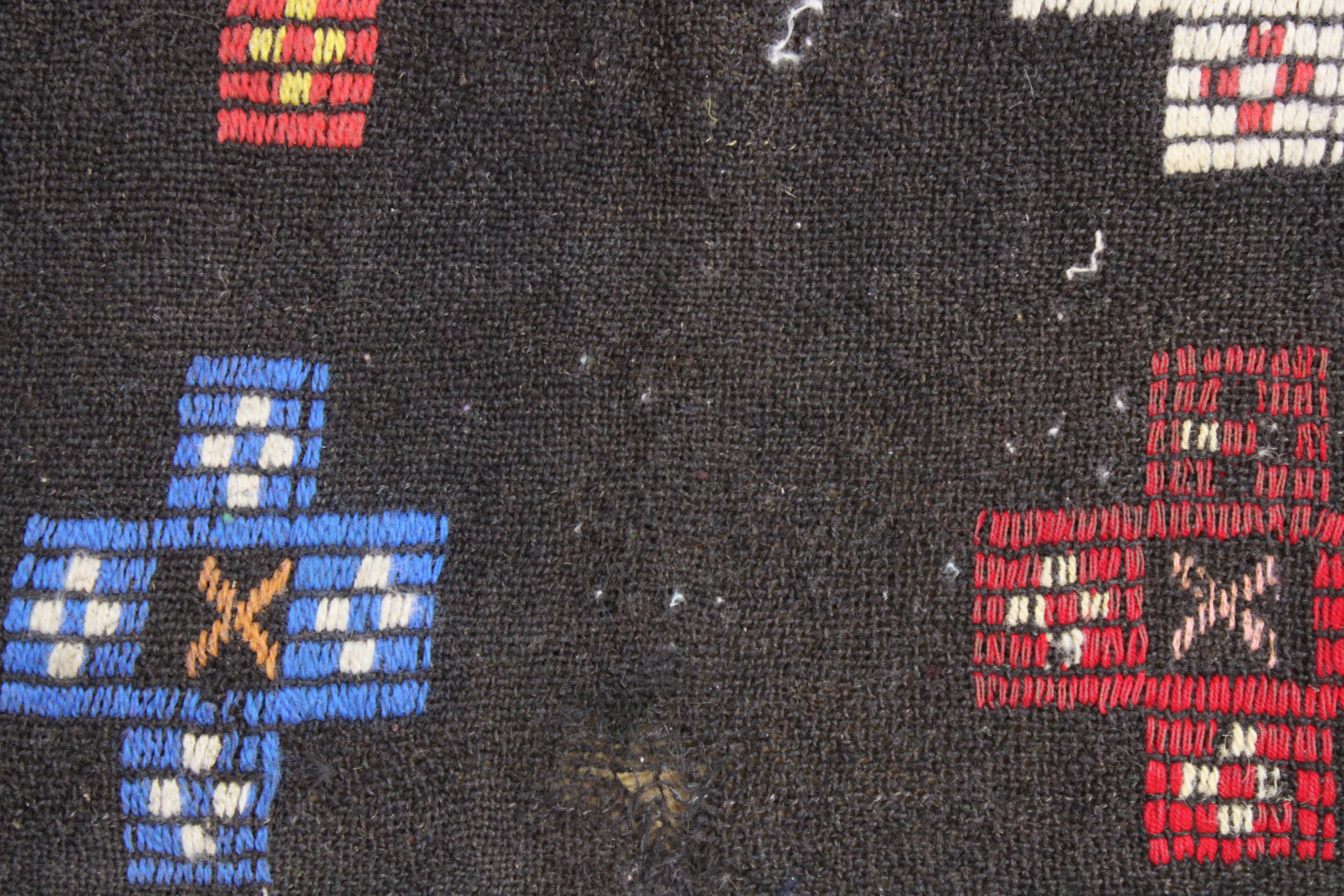 El Dokuma Anadolu Kök Boya Yün Kilim