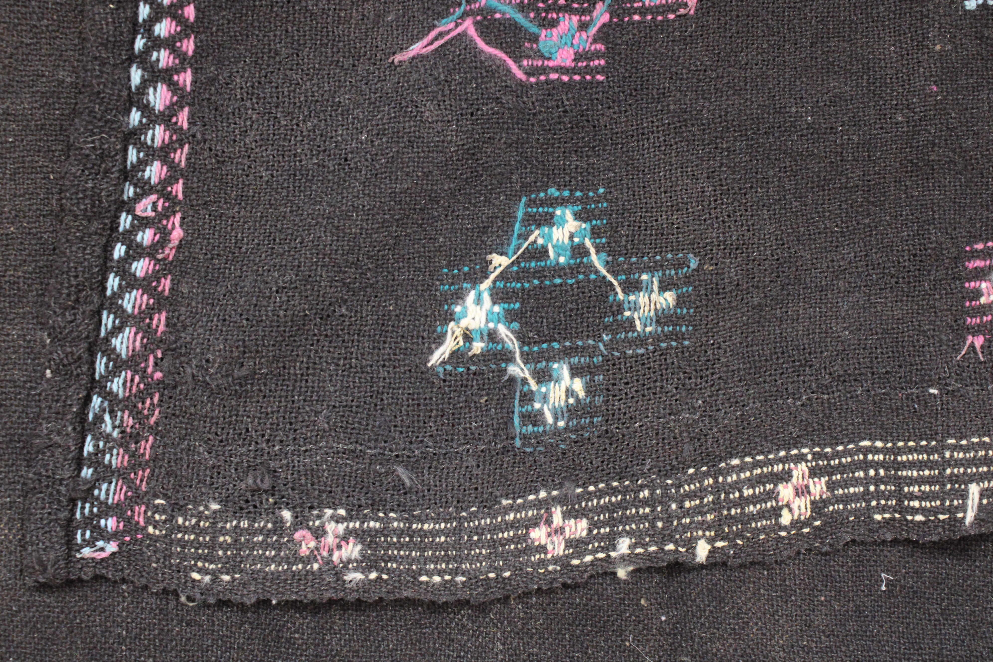 El Dokuma Anadolu Kök Boya Yün Kilim