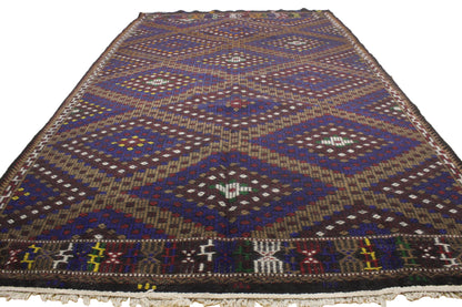 Handwoven Turkish Vintage Kilim (5'10" x 10'4")