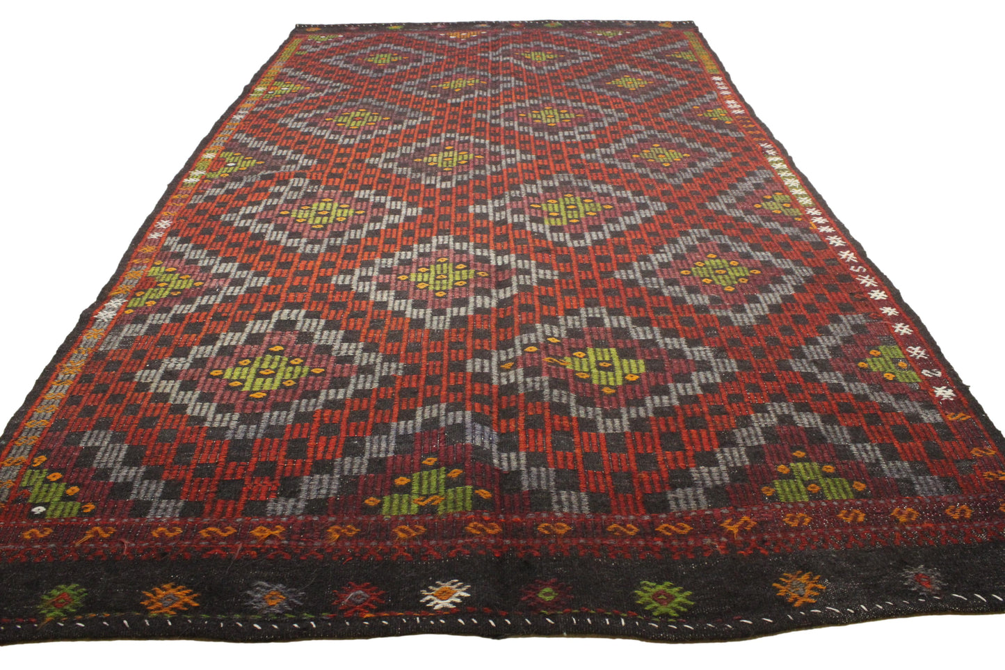 Handwoven Turkish Vintage Kilim (5'7" x 10'1")