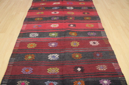 Handwoven Turkish Vintage Kilim (4'10" x 12'2")