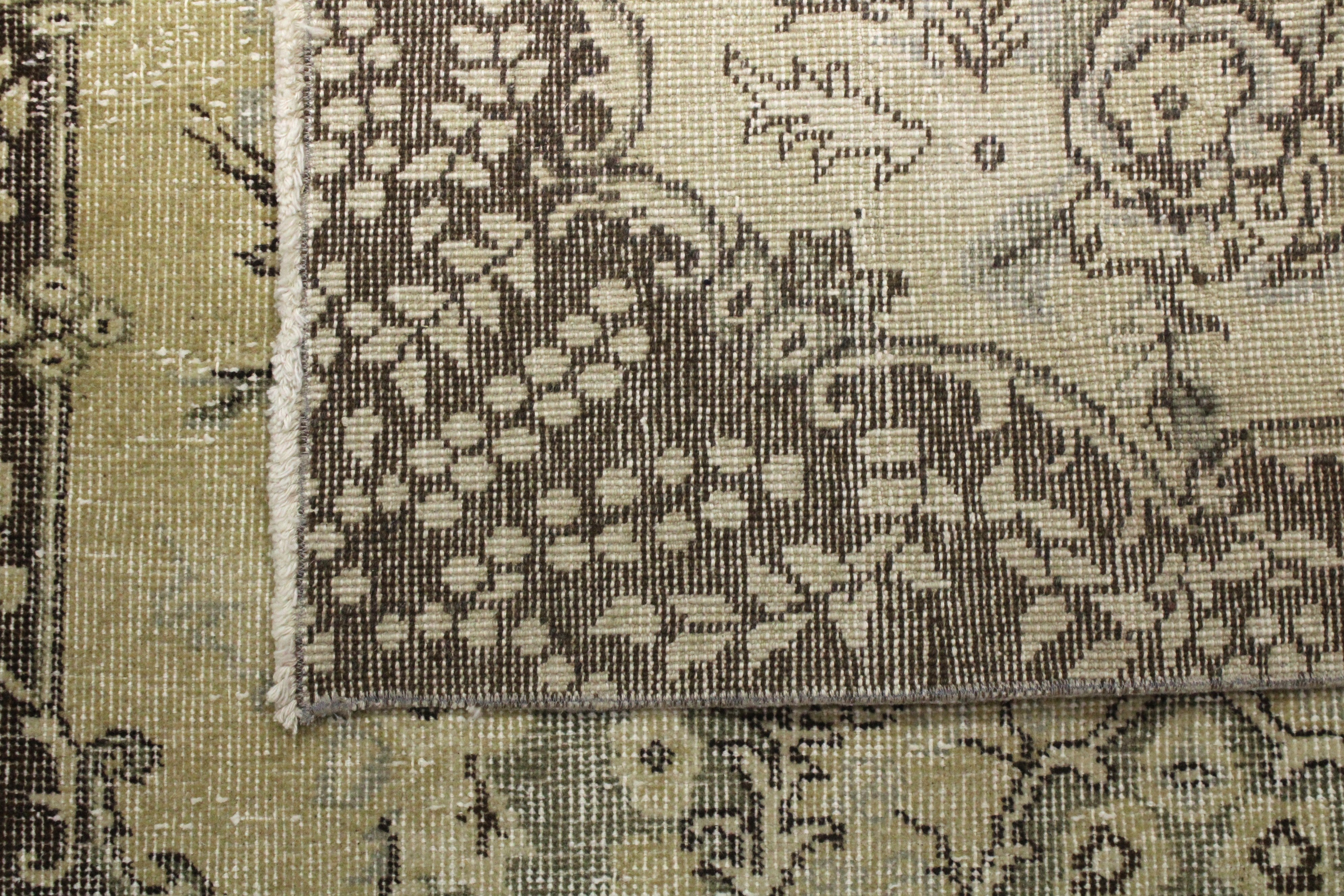 Turkish Vintage Hand-Knotted Wool Rug