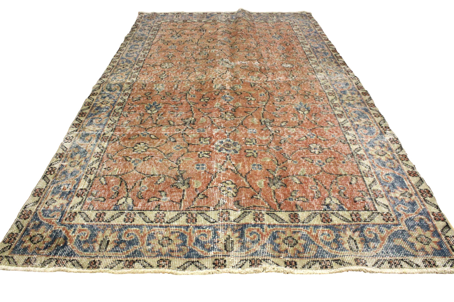 Hand-Knotted Vintage Turkish Rug (3'8" x 6'7")