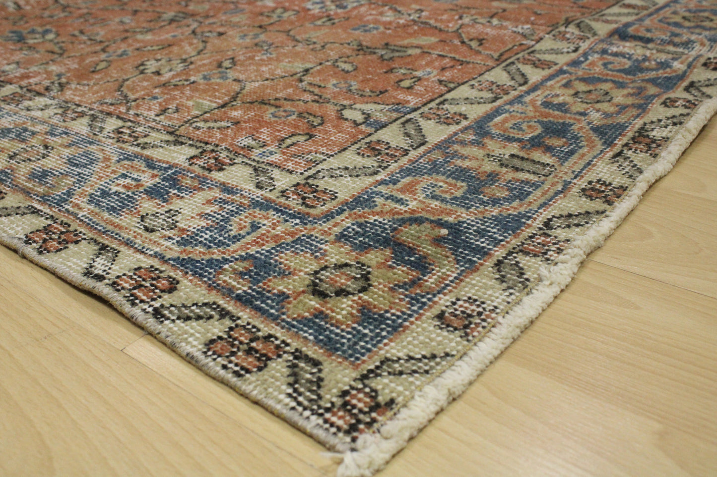 Hand-Knotted Vintage Turkish Rug (3'8" x 6'7")