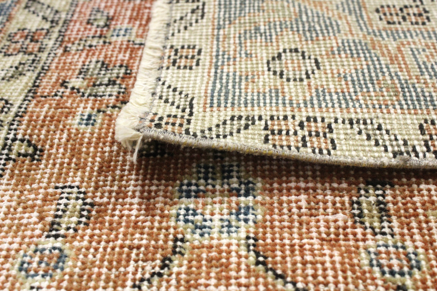 Hand-Knotted Vintage Turkish Rug (3'8" x 6'7")