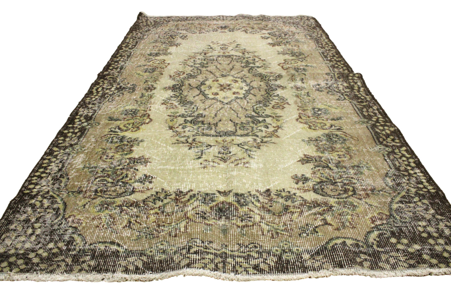 Hand-Knotted Vintage Turkish Rug (3'11" x 6'10")