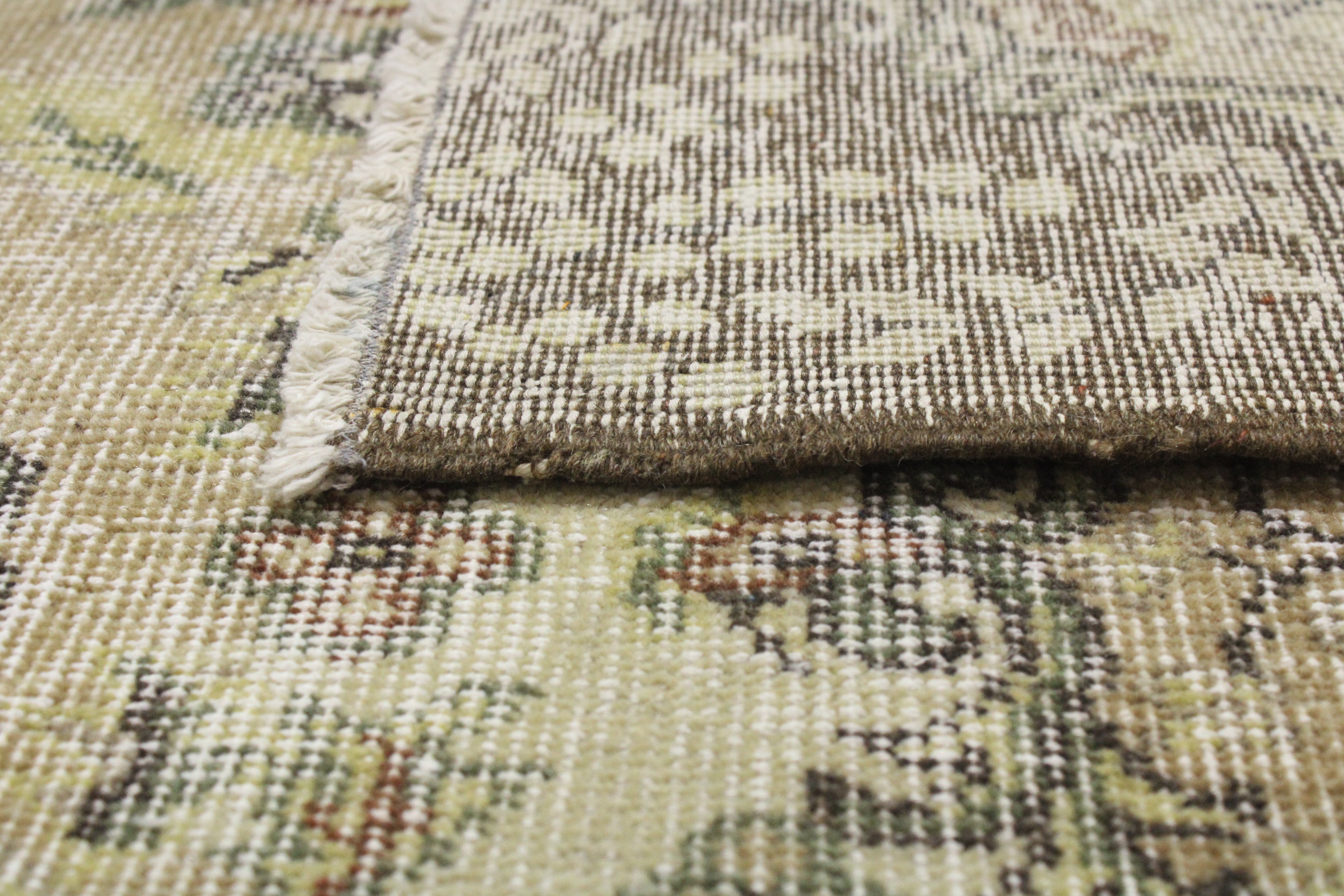 Turkish Vintage Hand-Knotted Wool Rug