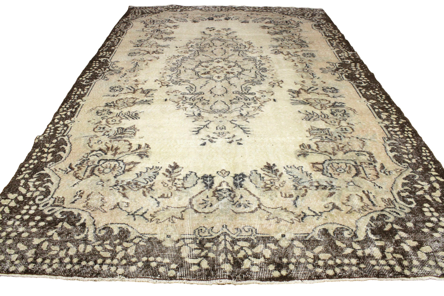 Hand-Knotted Vintage Turkish Rug (6'2" x 9'8")