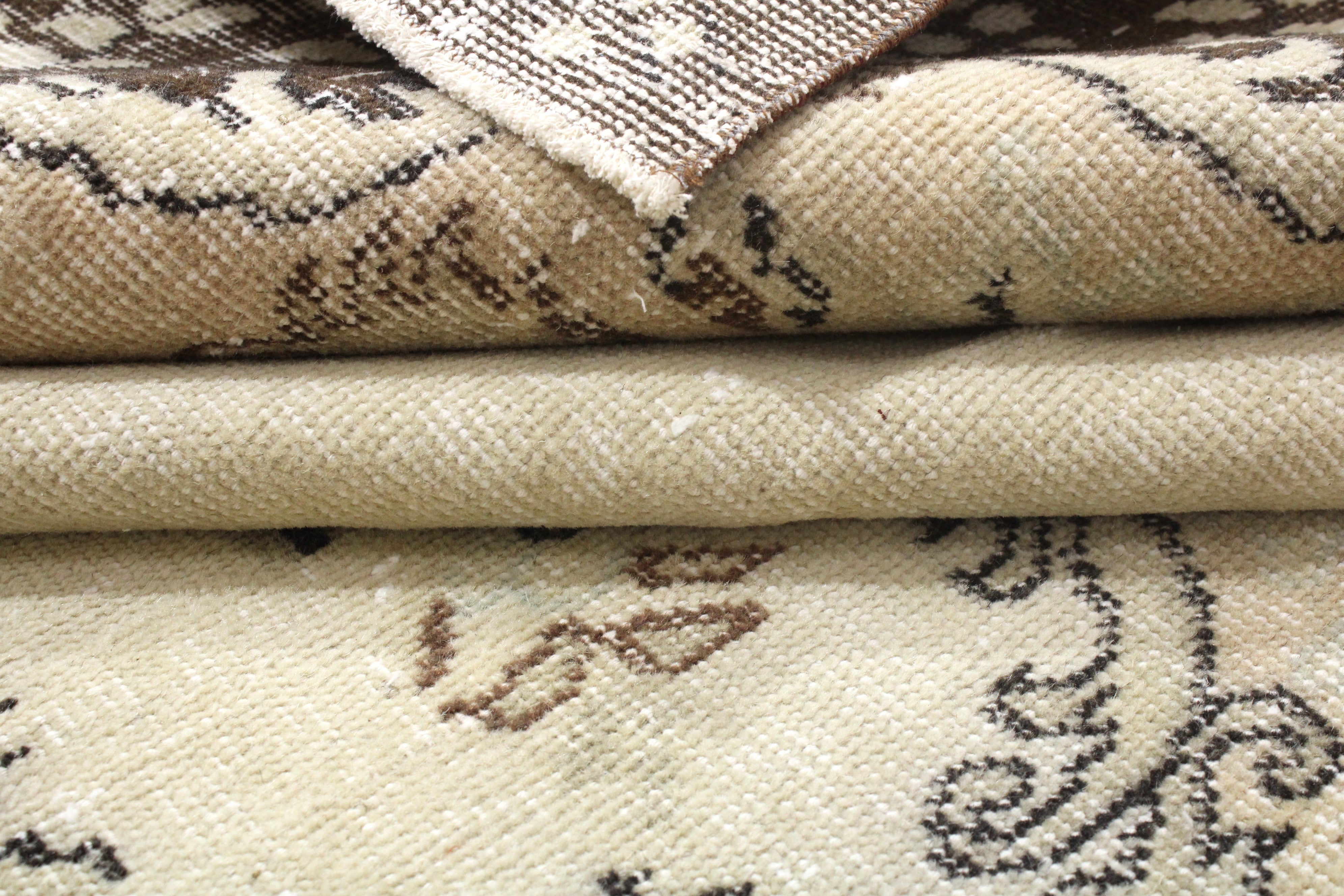 Turkish Vintage Hand-Knotted Wool Rug