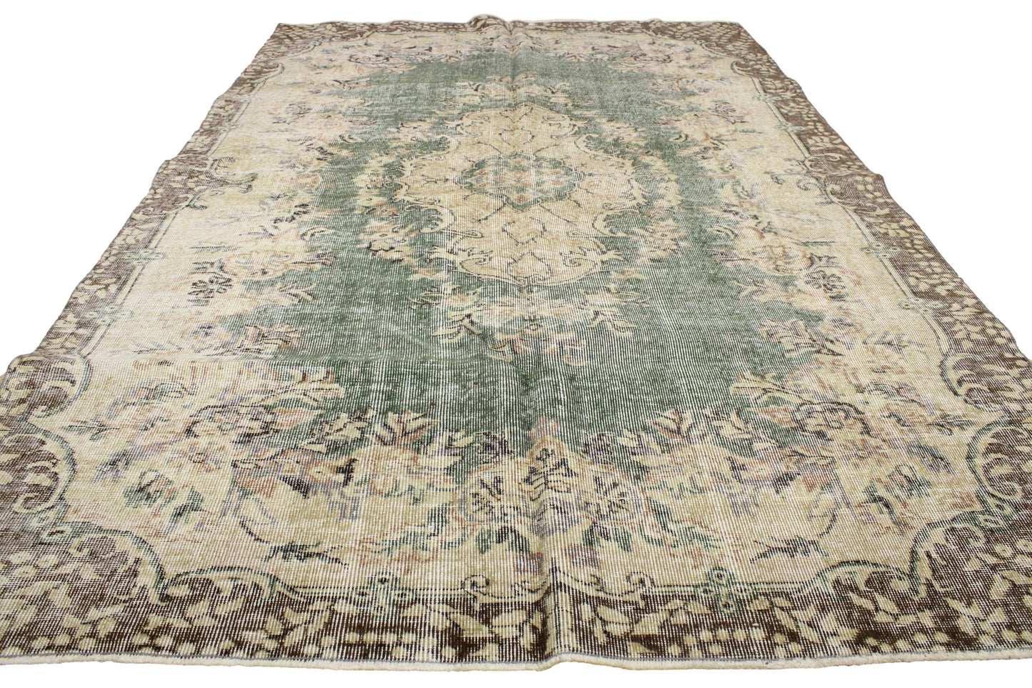 Hand-Knotted Vintage Turkish Rug (6'0" x 8'10")