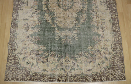 Hand-Knotted Vintage Turkish Rug (6'0" x 8'10")