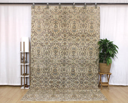 Hand-Knotted Vintage Turkish Rug (5'10" x 10'1")