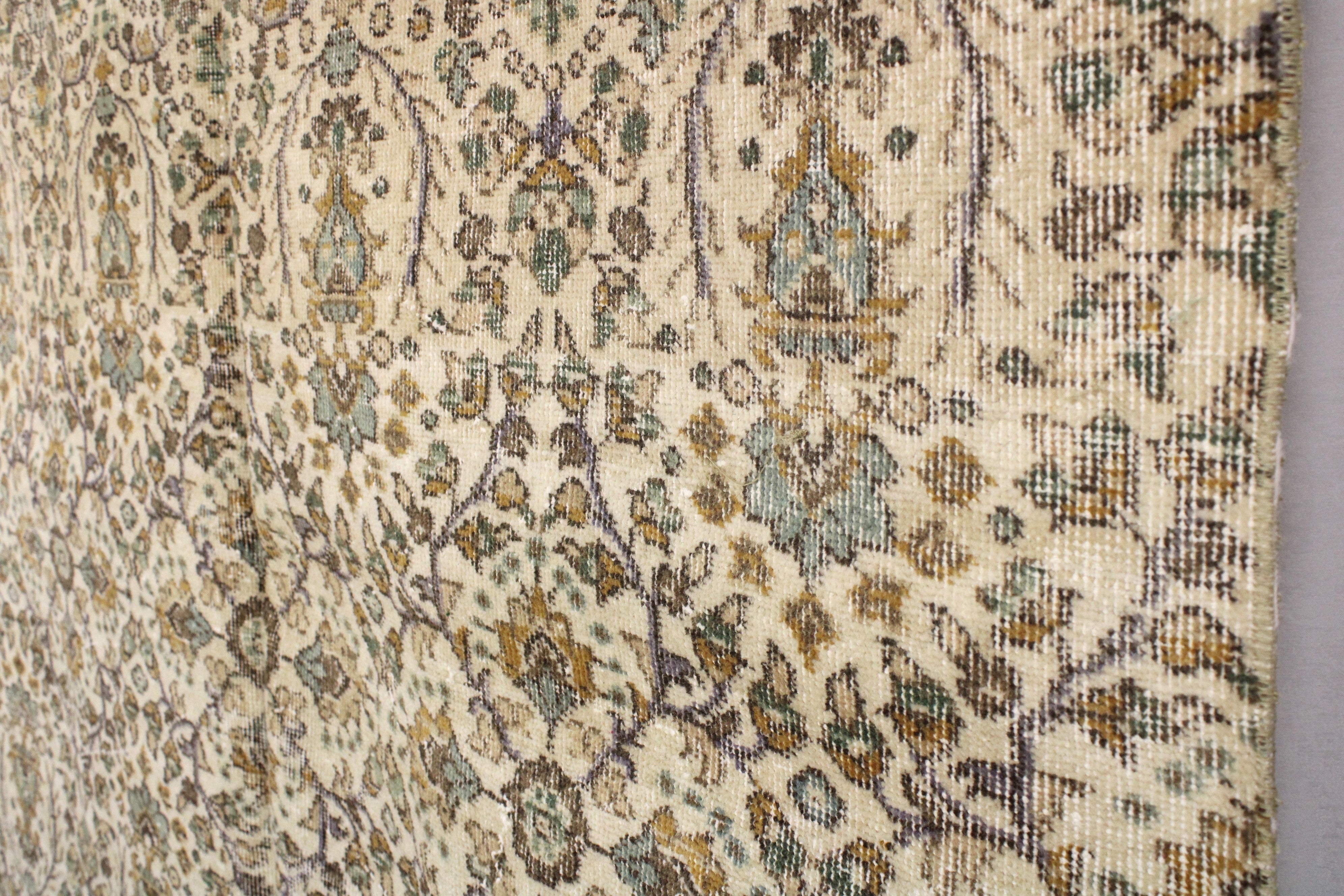 Turkish Vintage Hand-Knotted Wool Rug