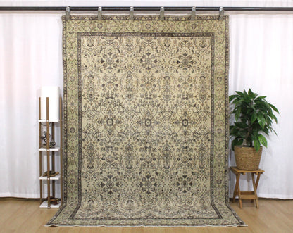 Hand-Knotted Vintage Turkish Rug (6'2" x 9'4")