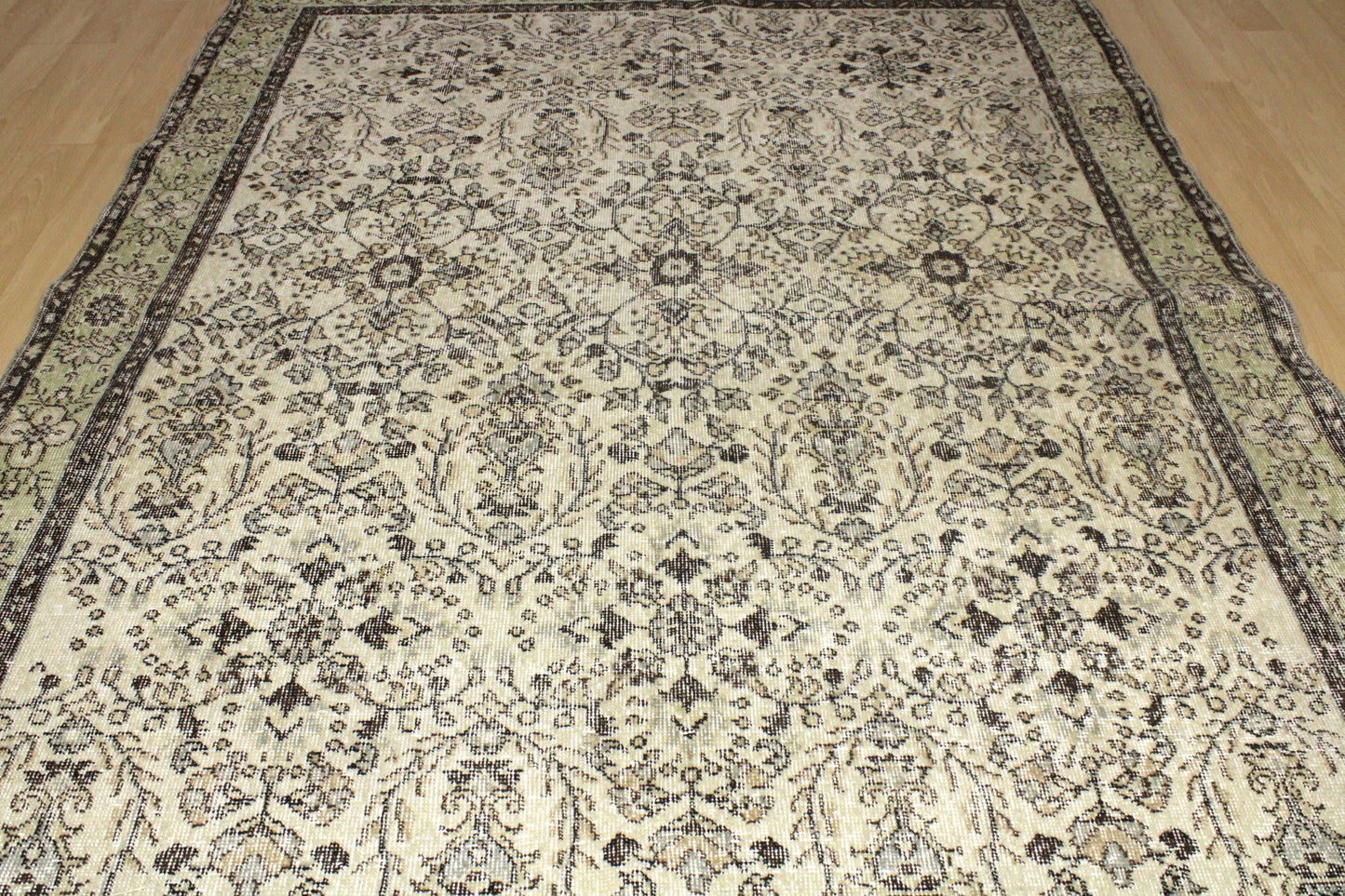 Hand-Knotted Vintage Turkish Rug (6'2" x 9'4")