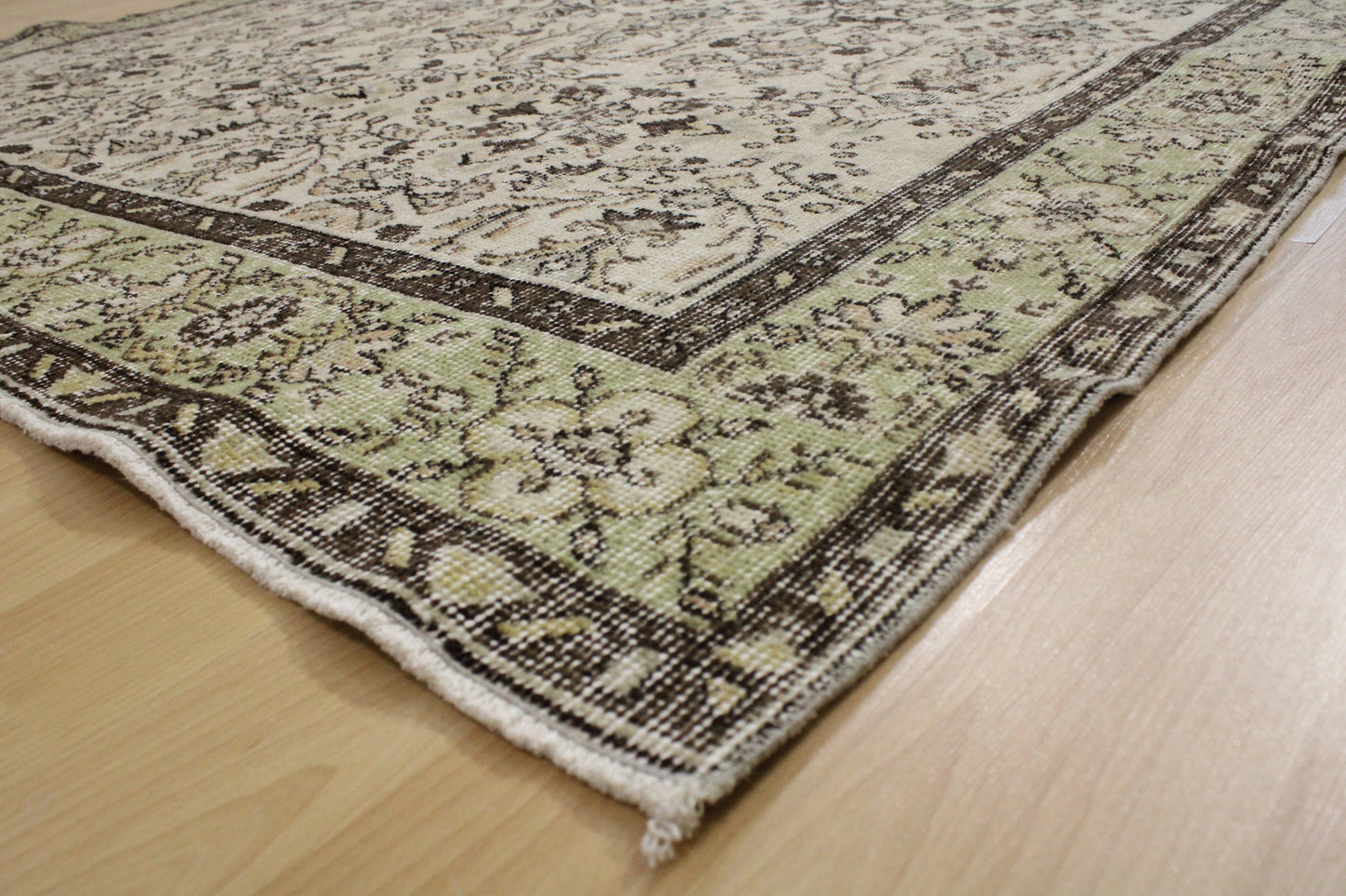 Hand-Knotted Vintage Turkish Rug (6'2" x 9'4")