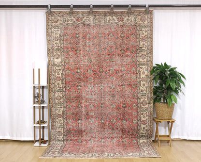 Hand-Knotted Vintage Turkish Rug (5'4" x 9'4")