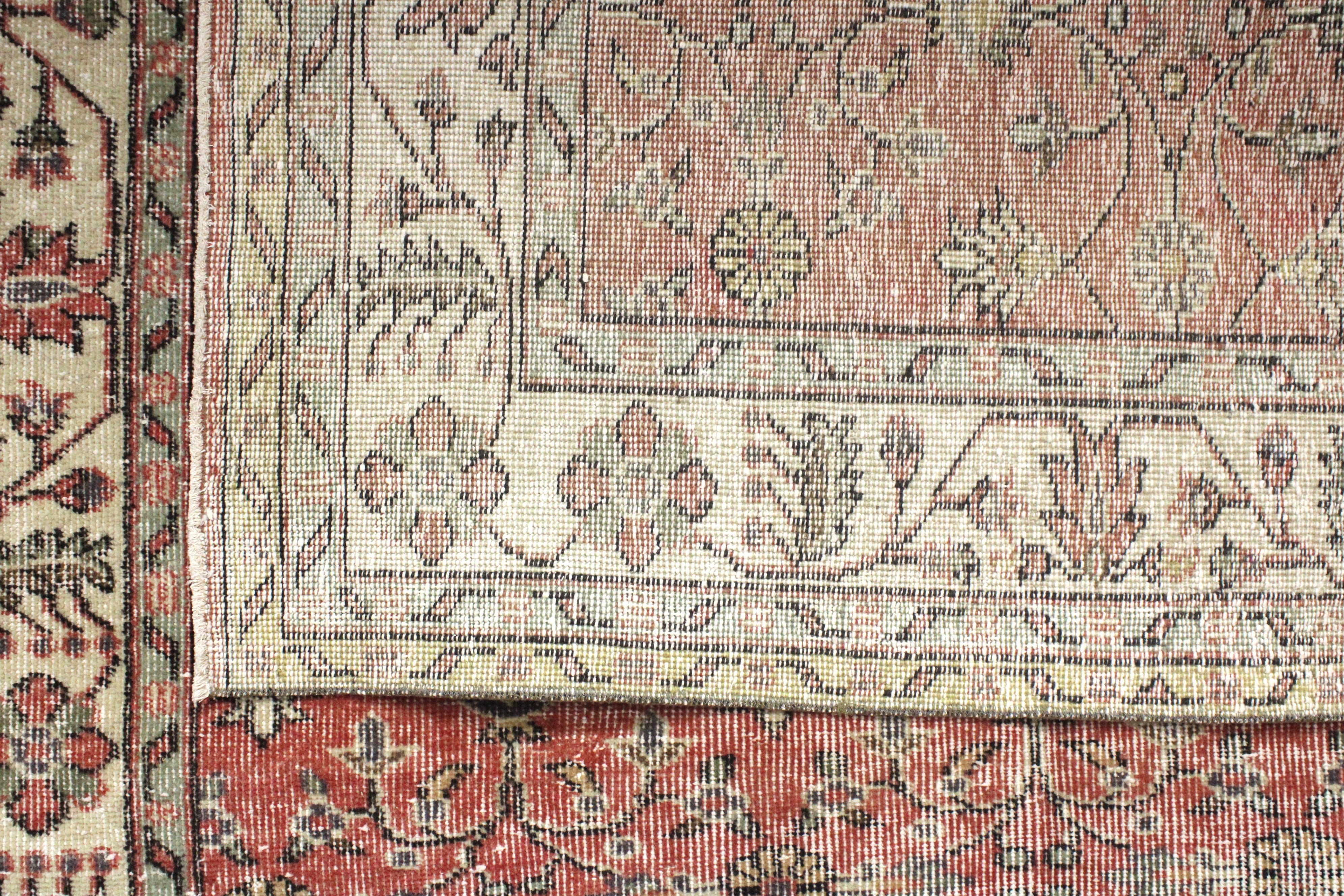 Turkish Vintage Hand-Knotted Wool Rug