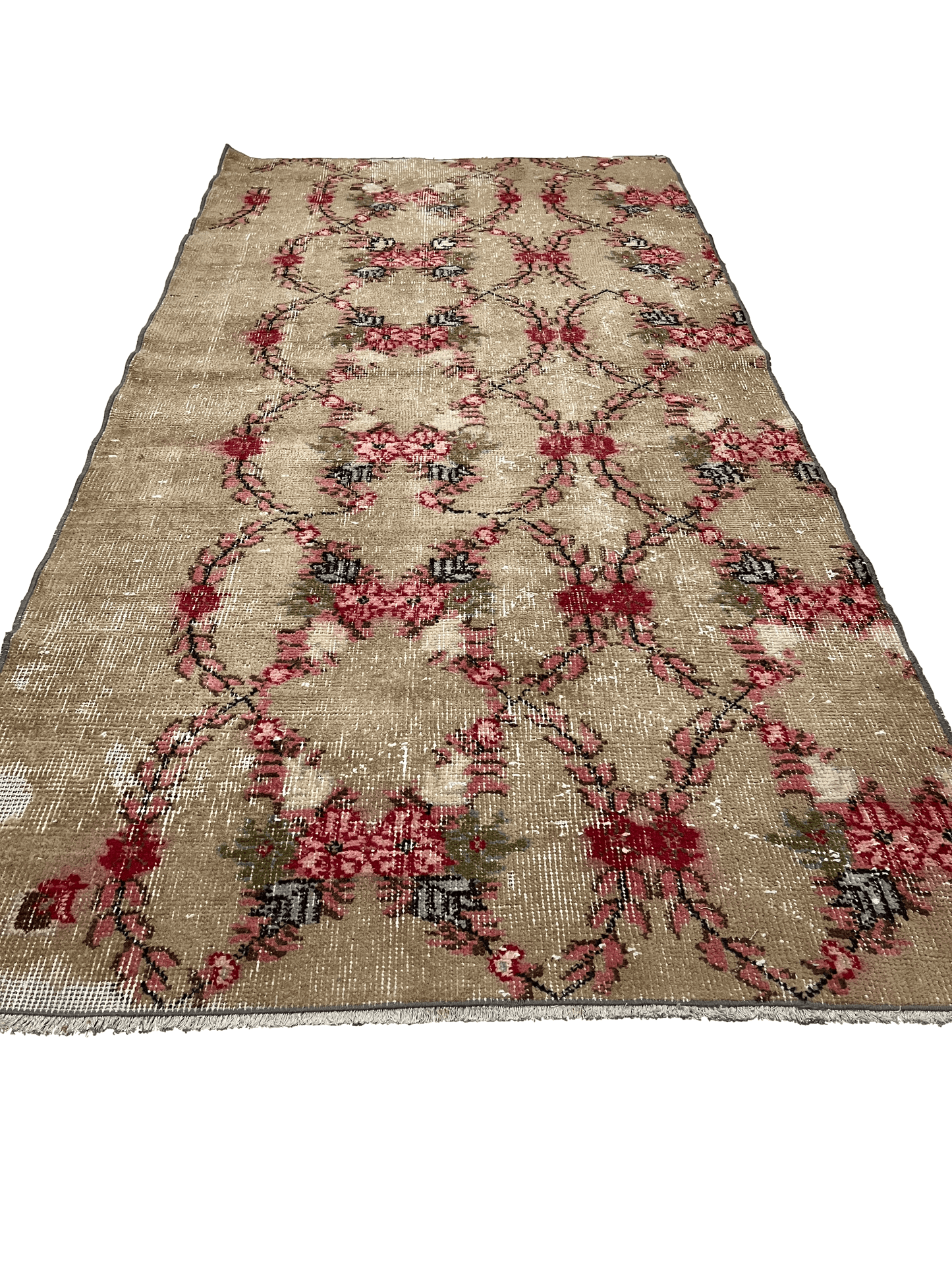 Hand-Knotted Vintage Turkish Rug (3'3" x 6'7")