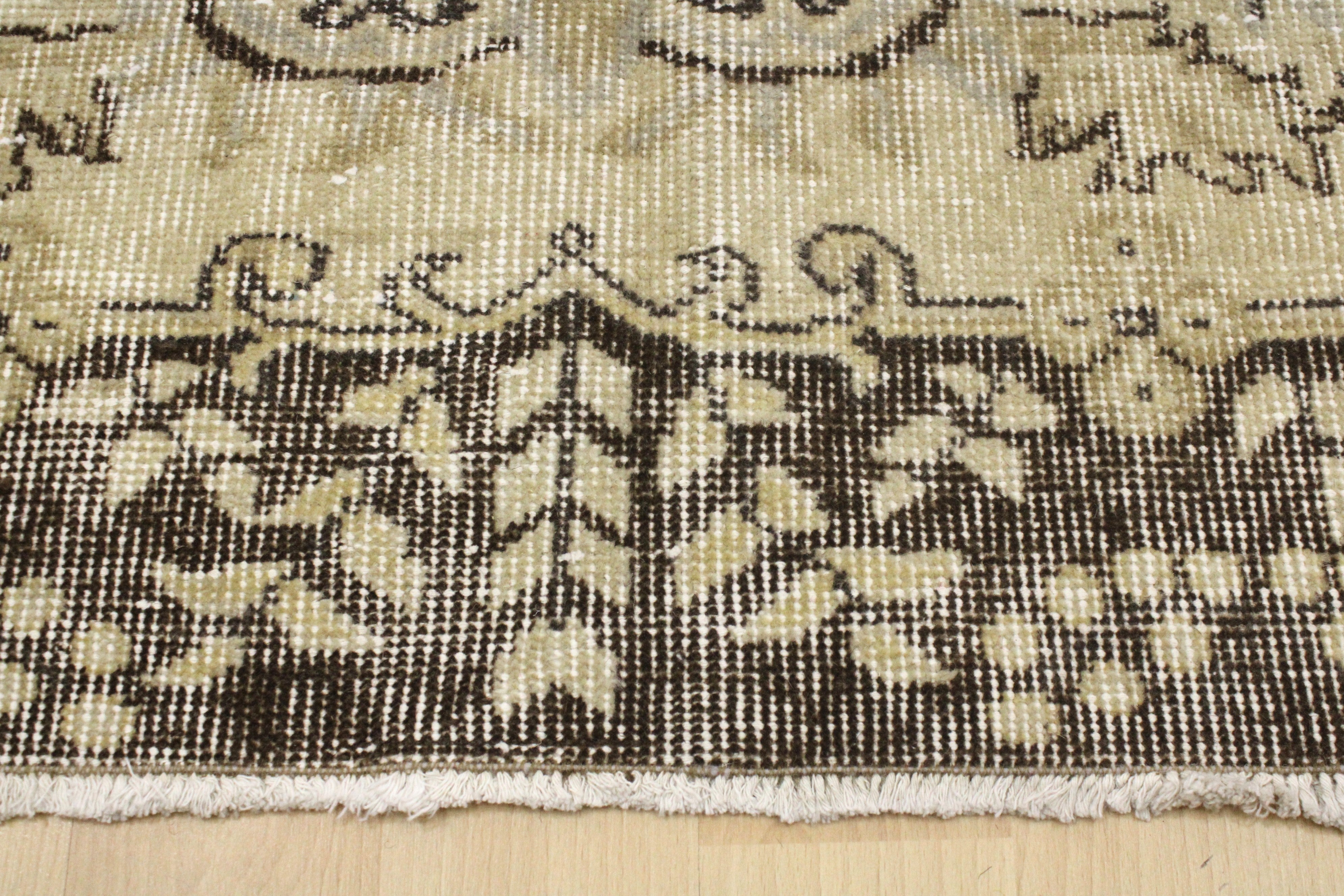 Turkish Vintage Hand-Knotted Wool Rug