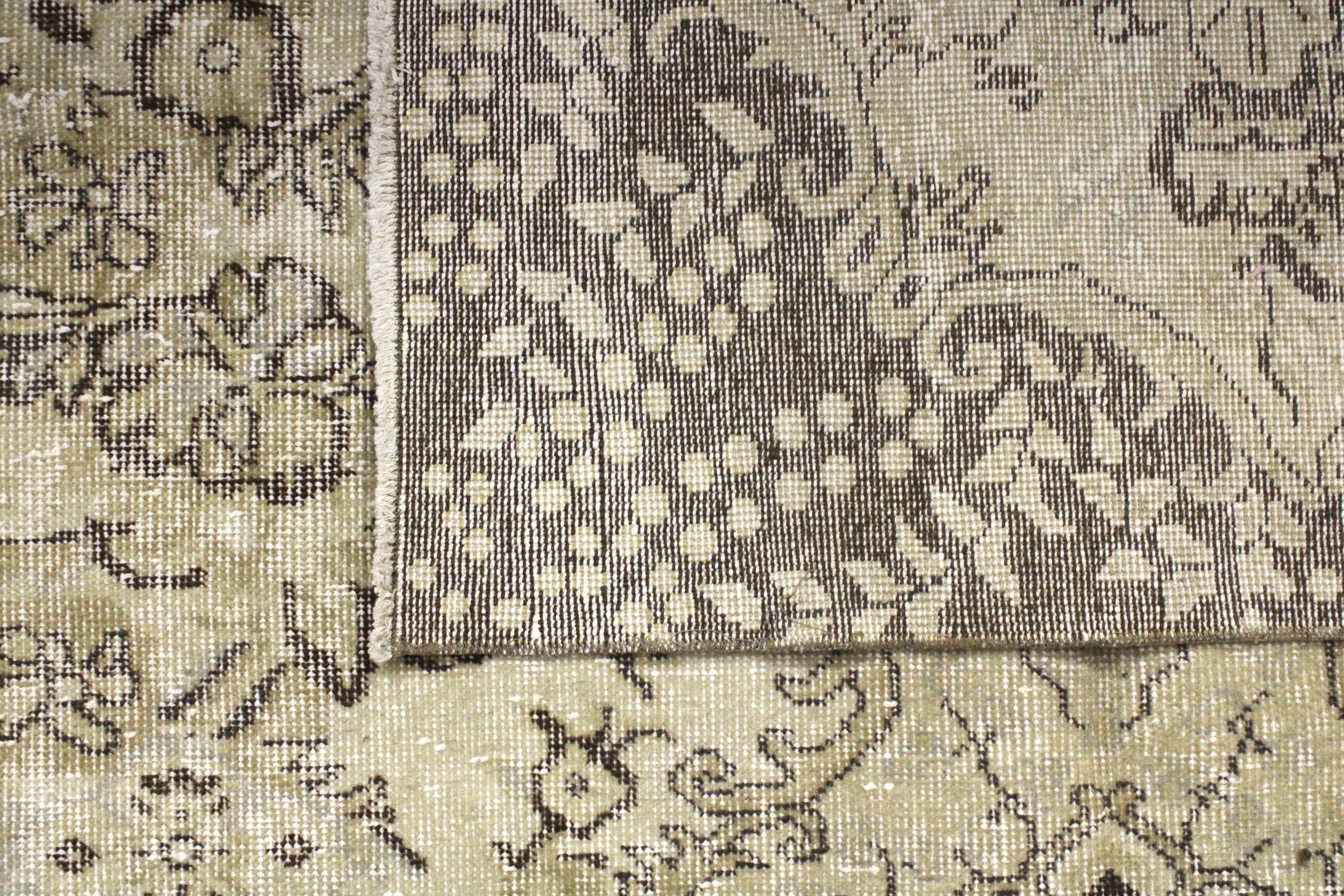 Turkish Vintage Hand-Knotted Wool Rug