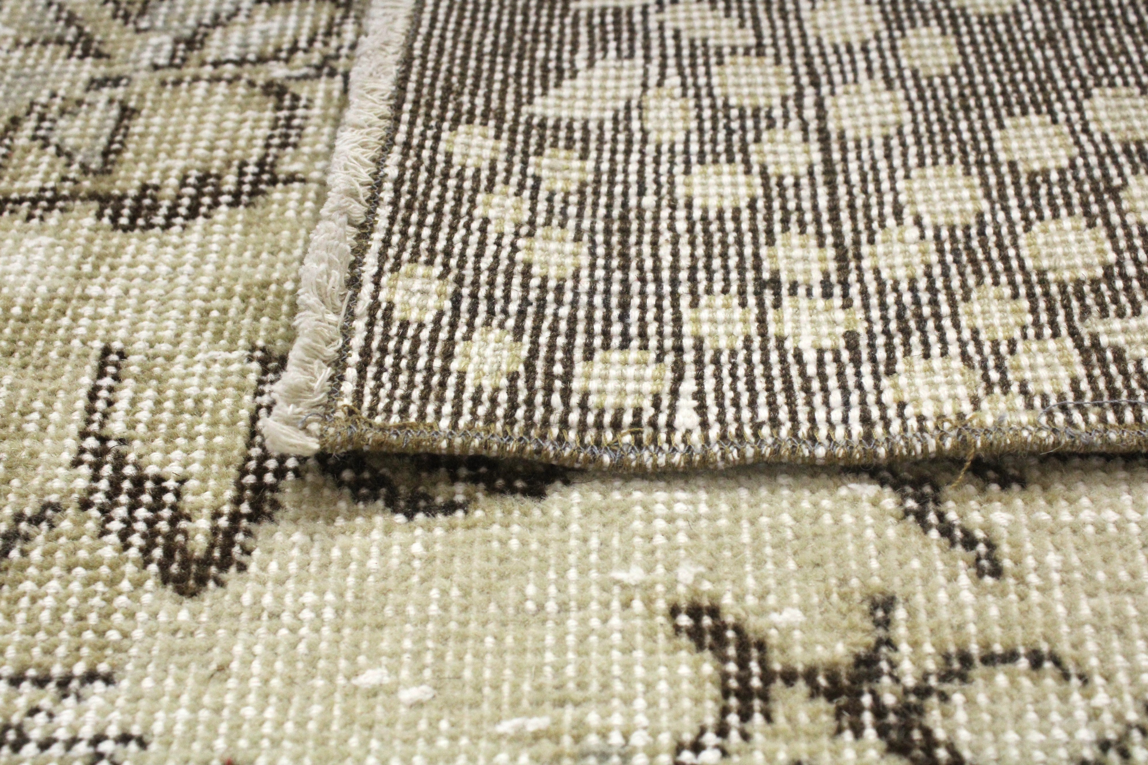 Turkish Vintage Hand-Knotted Wool Rug