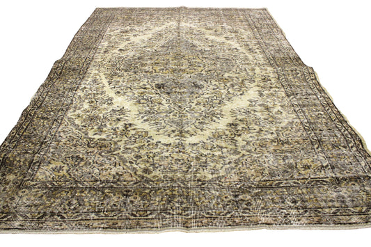 Hand-Knotted Vintage Turkish Rug (5'8" x 8'3")