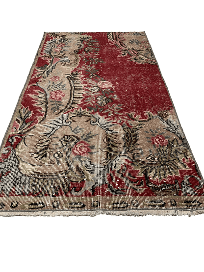 Hand-Knotted Vintage Turkish Rug (2'8" x 4'11")