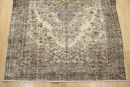 Hand-Knotted Vintage Turkish Rug (5'8" x 8'3")