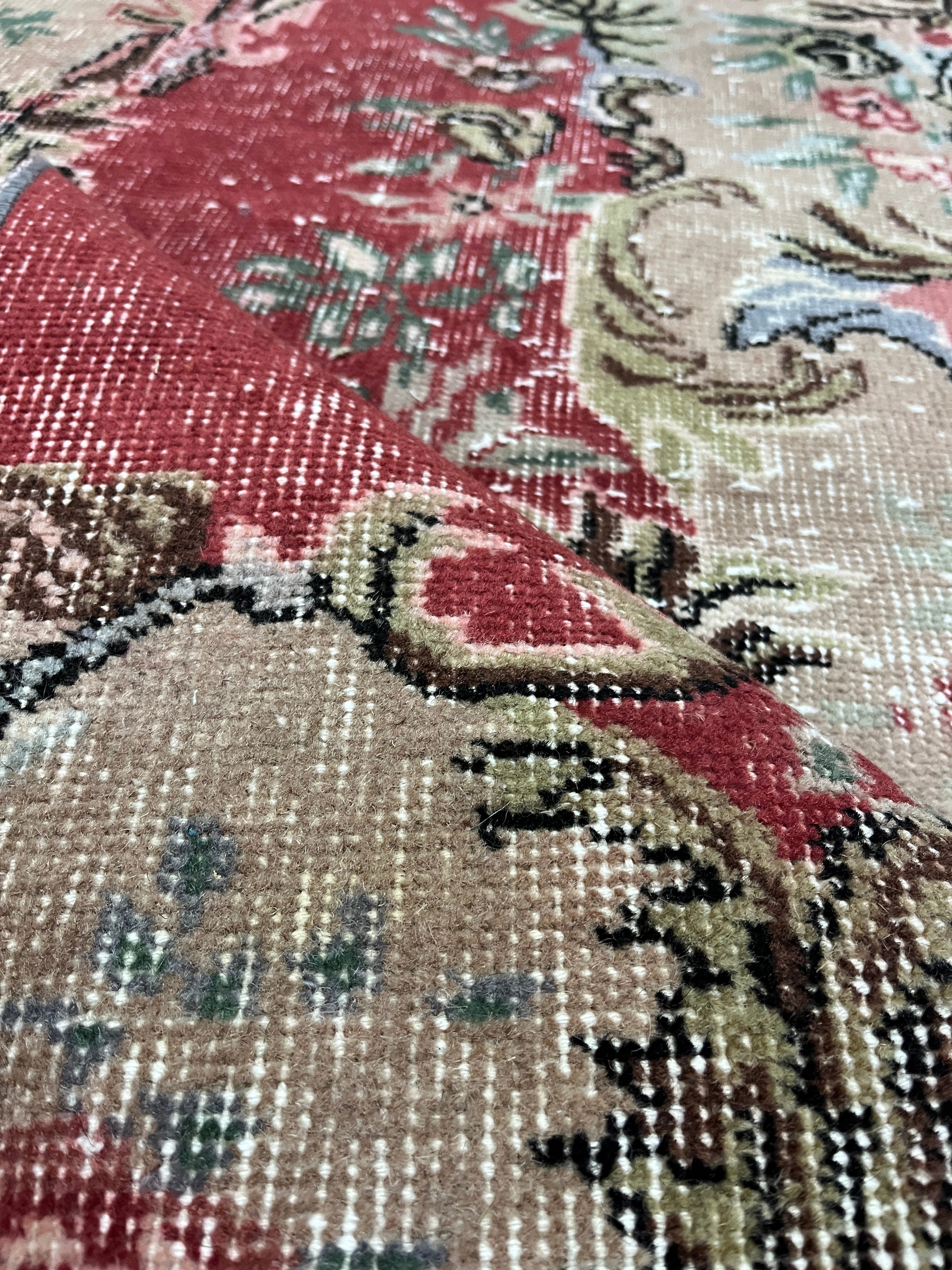 El Dokuma Anadolu Kök Boya Yün Halı