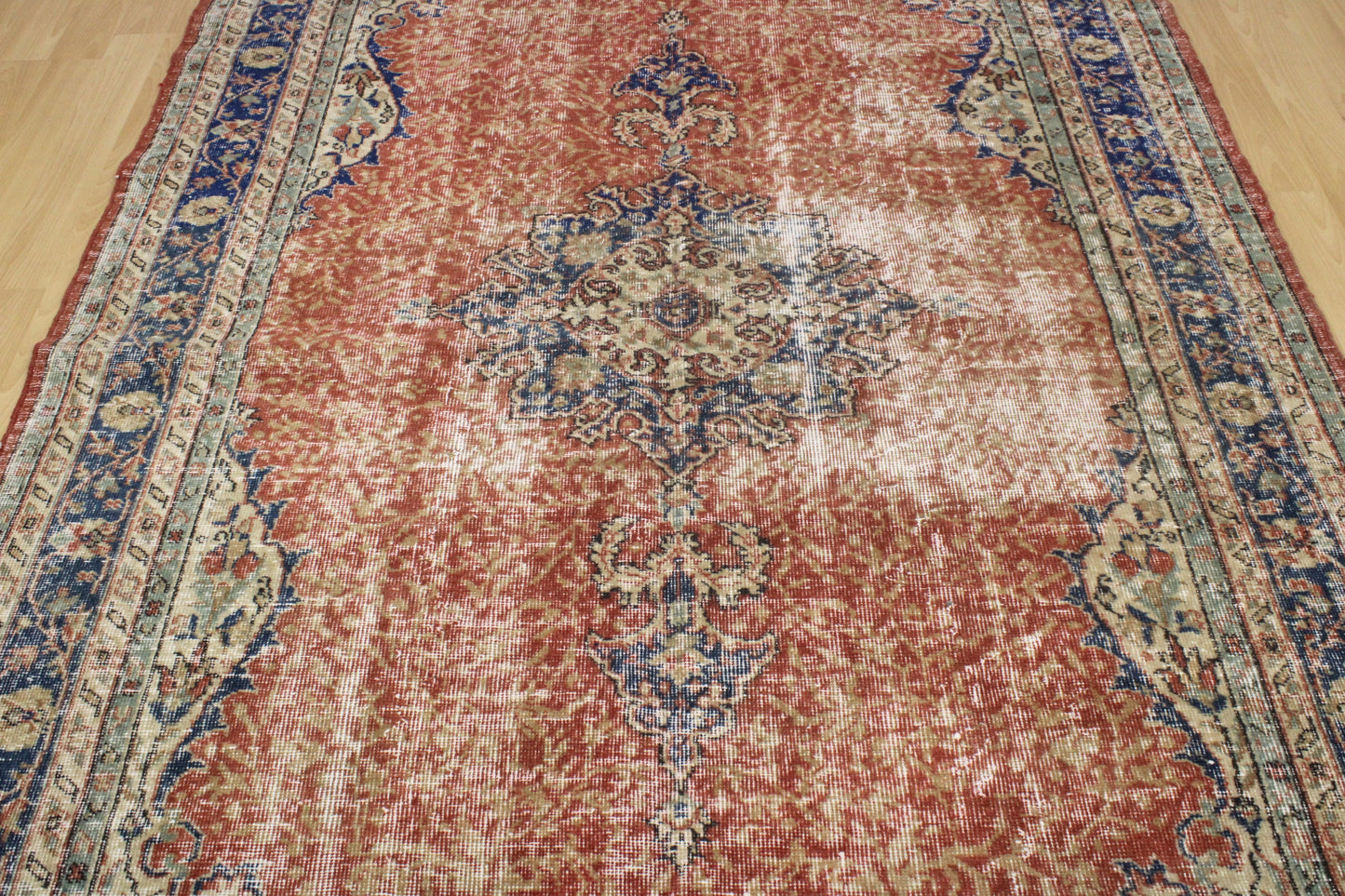 Hand-Knotted Vintage Turkish Rug (5'11" x 9'5")