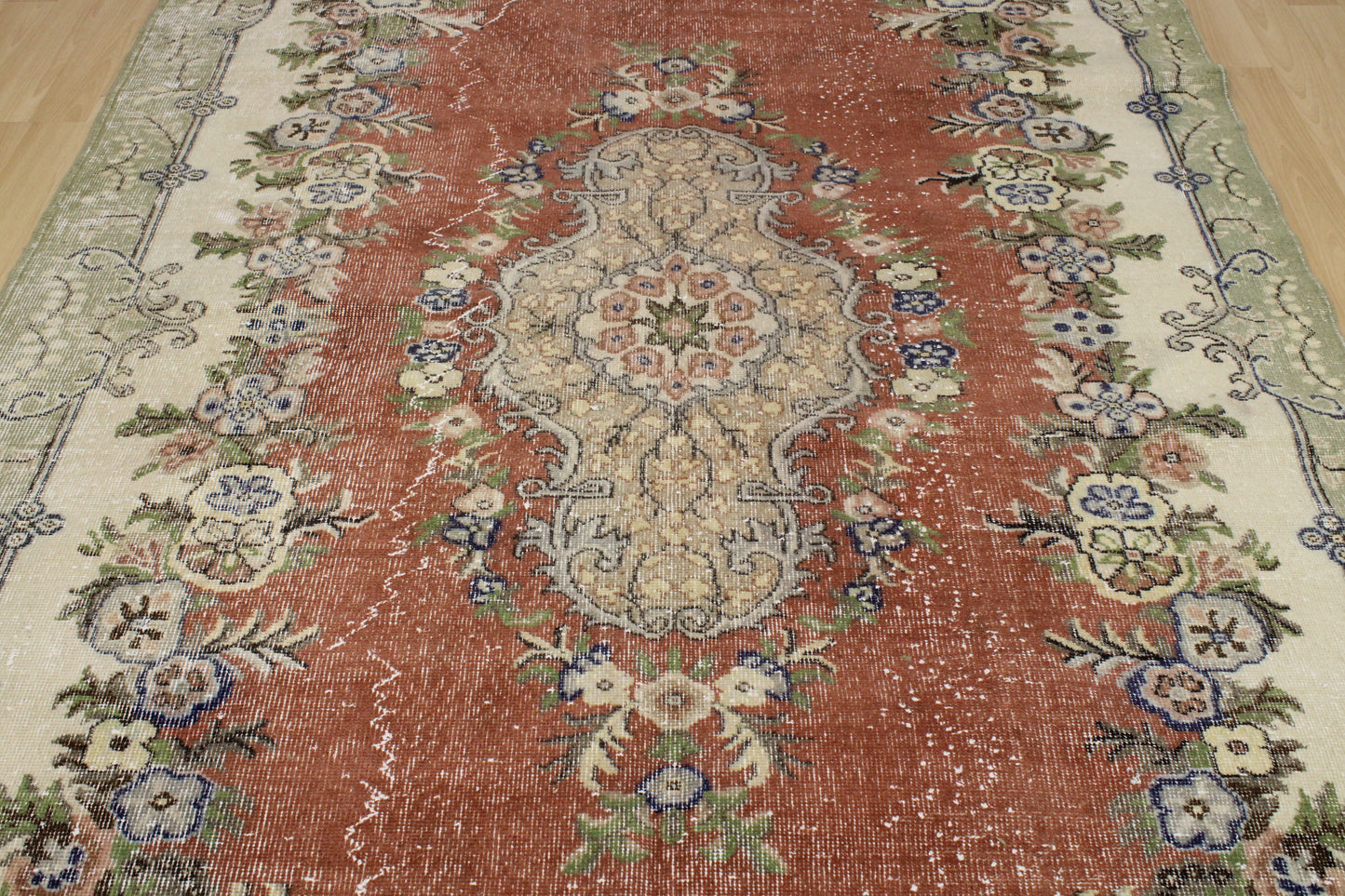 Hand-Knotted Vintage Turkish Rug (6'1" x 9'8")