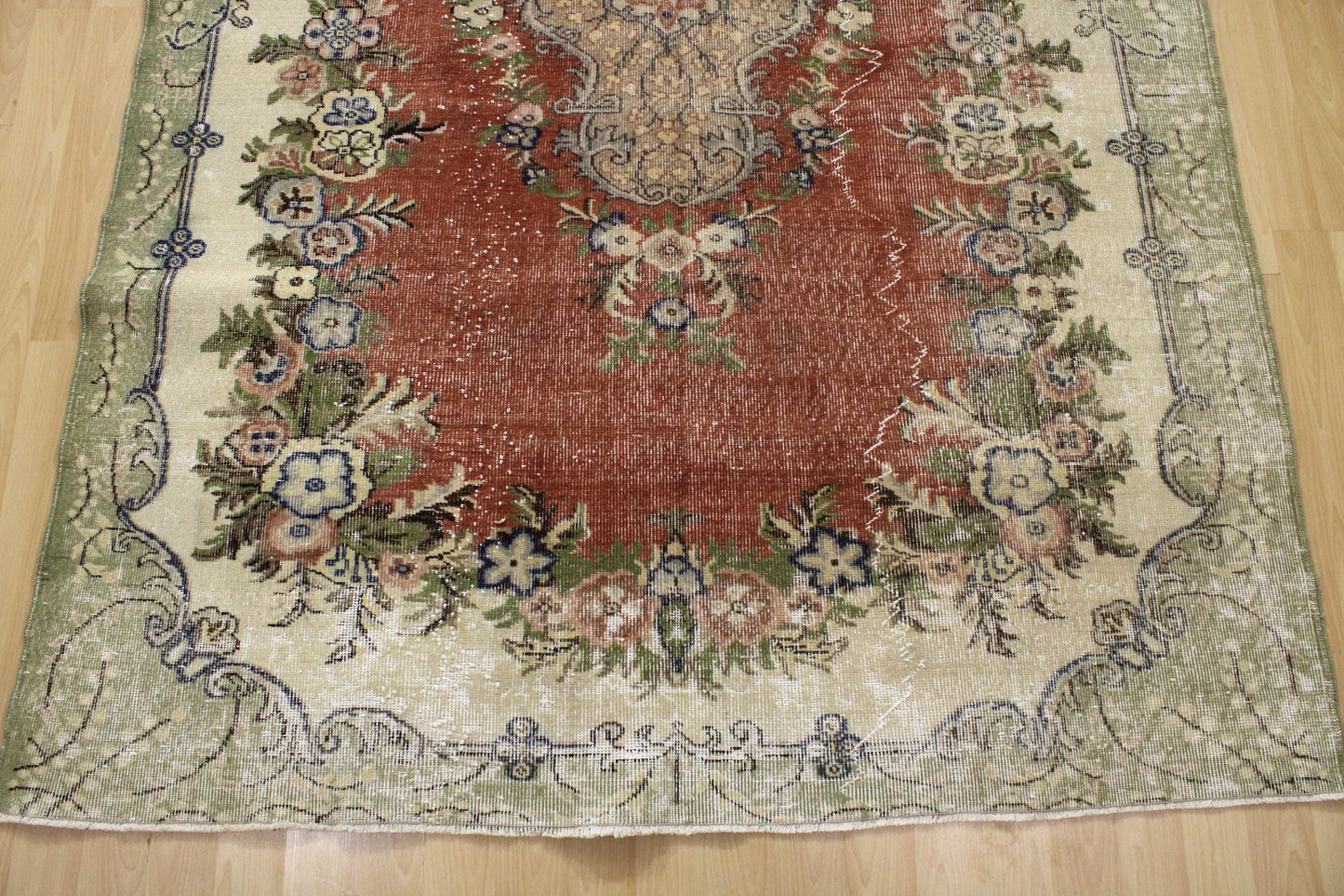 Hand-Knotted Vintage Turkish Rug (6'1" x 9'8")