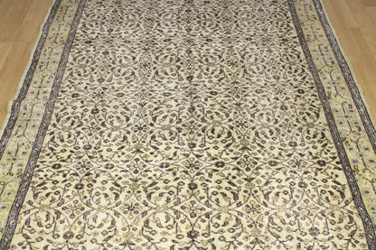 Hand-Knotted Vintage Turkish Rug (5'5" x 8'8")