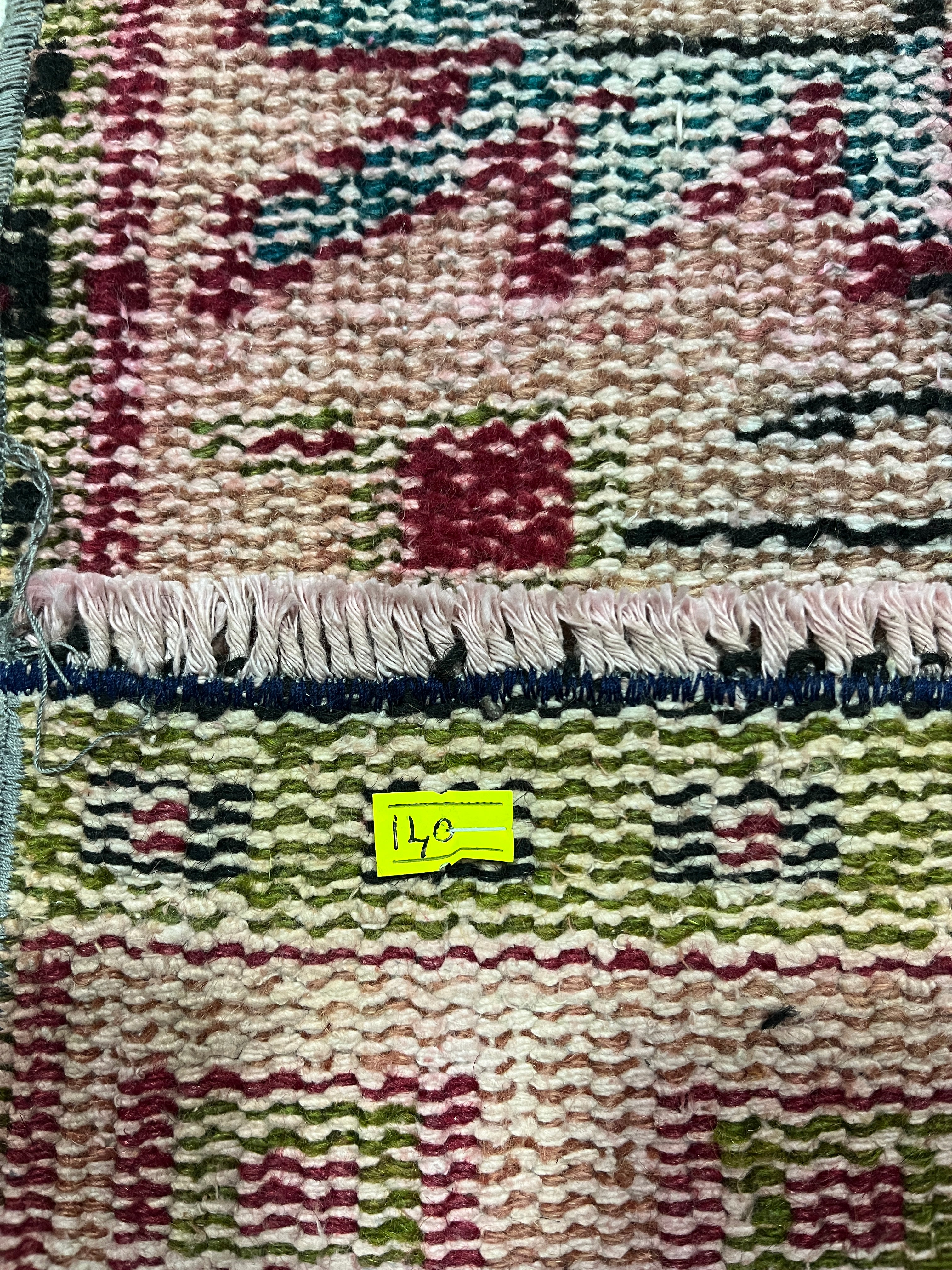 Turkish Vintage Hand-Knotted Wool Runner Rug