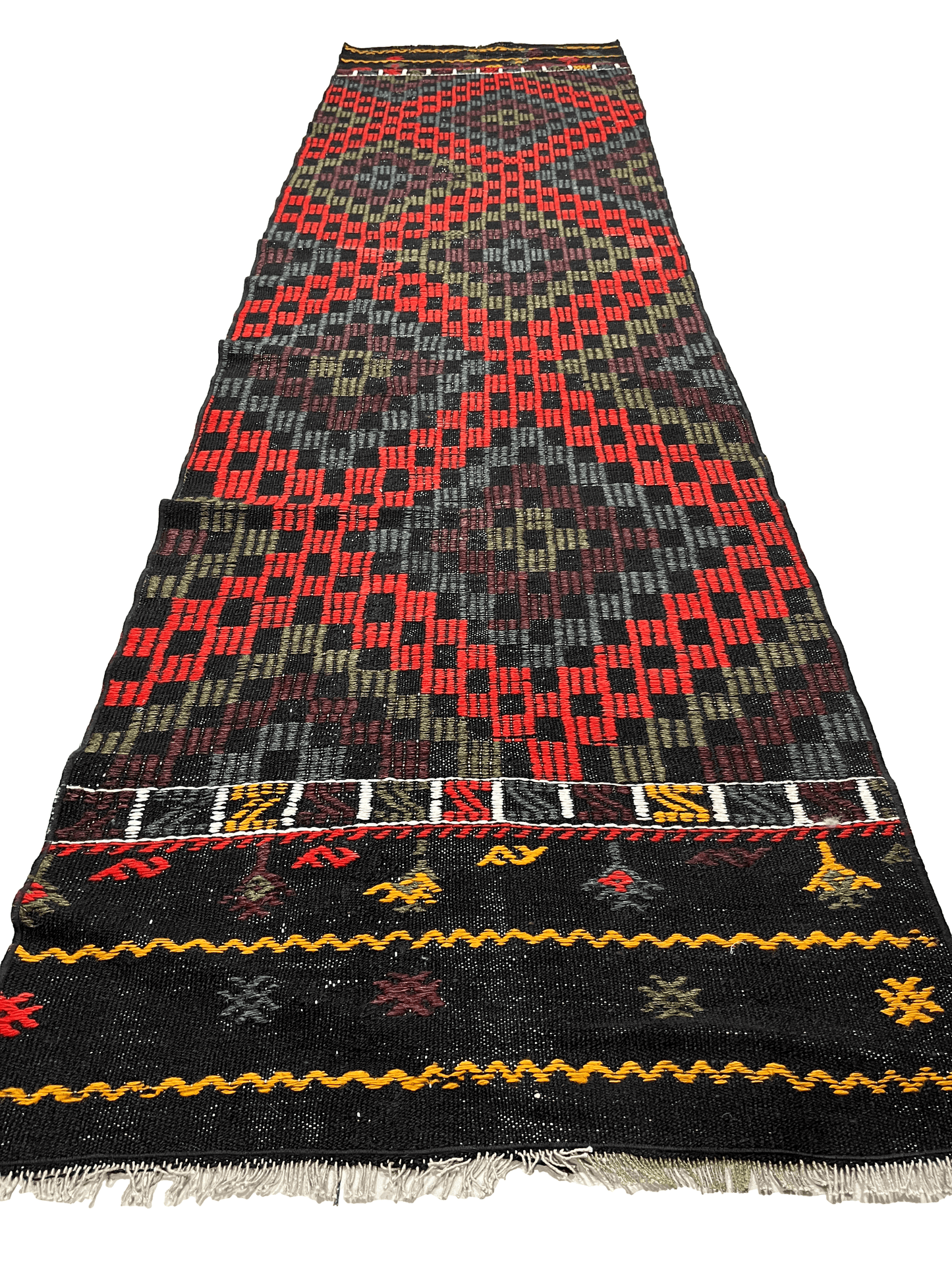 Handwoven Turkish Vintage Runner Kilim (2'8" x 9'10")