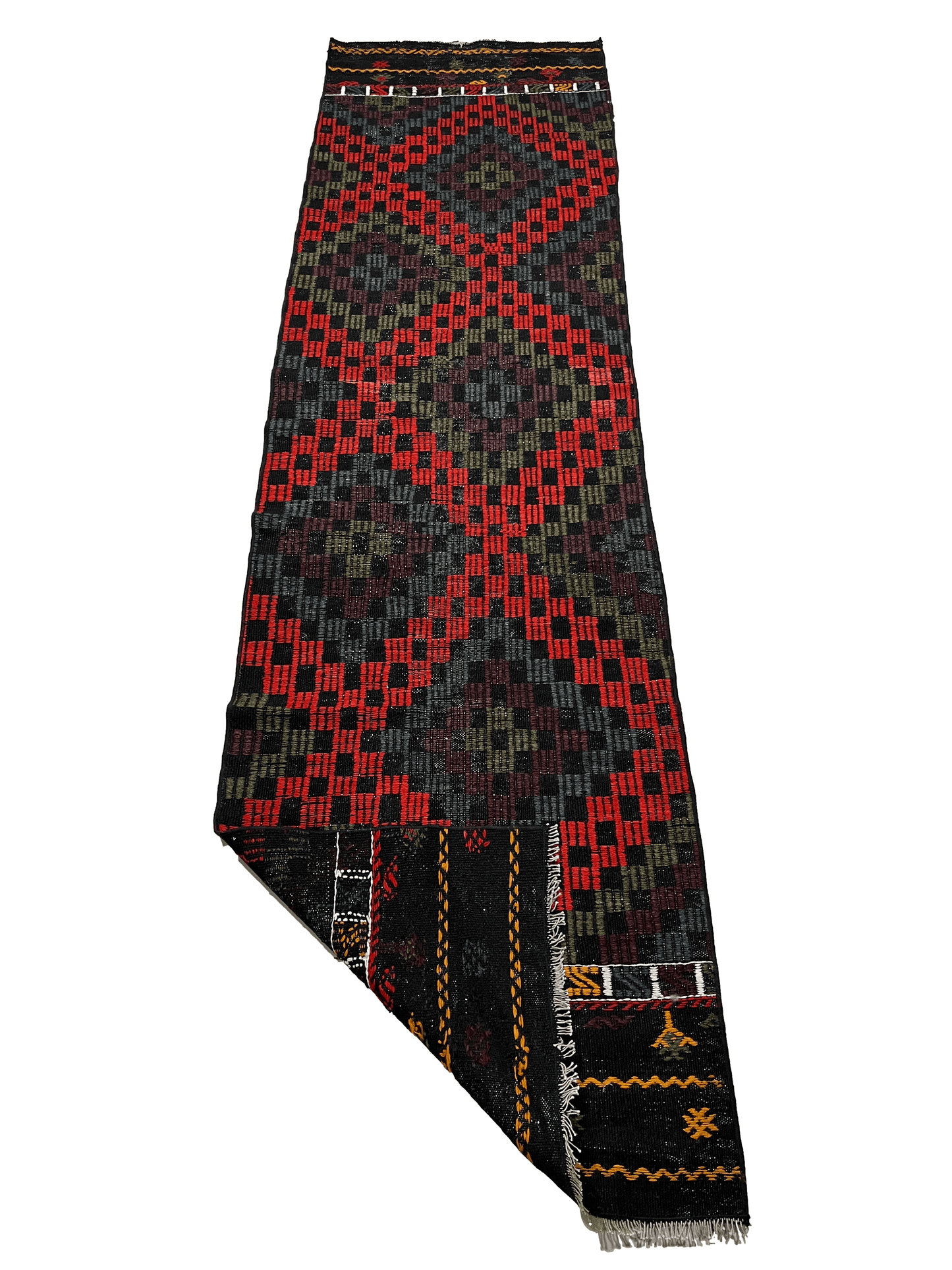 Handwoven Turkish Vintage Runner Kilim (2'8" x 9'10")