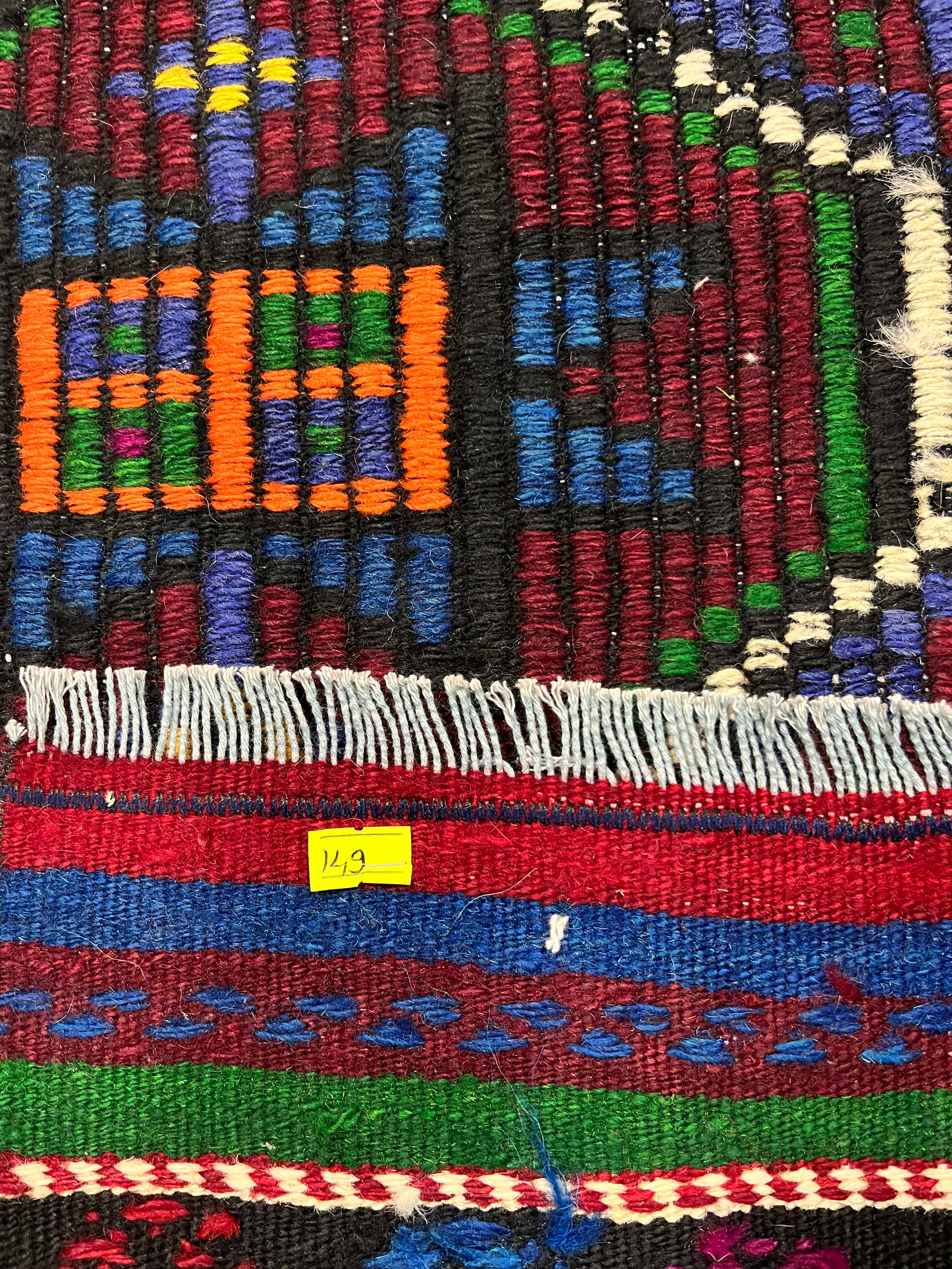 El Dokuma Anadolu Kök Boya Yün Kilim