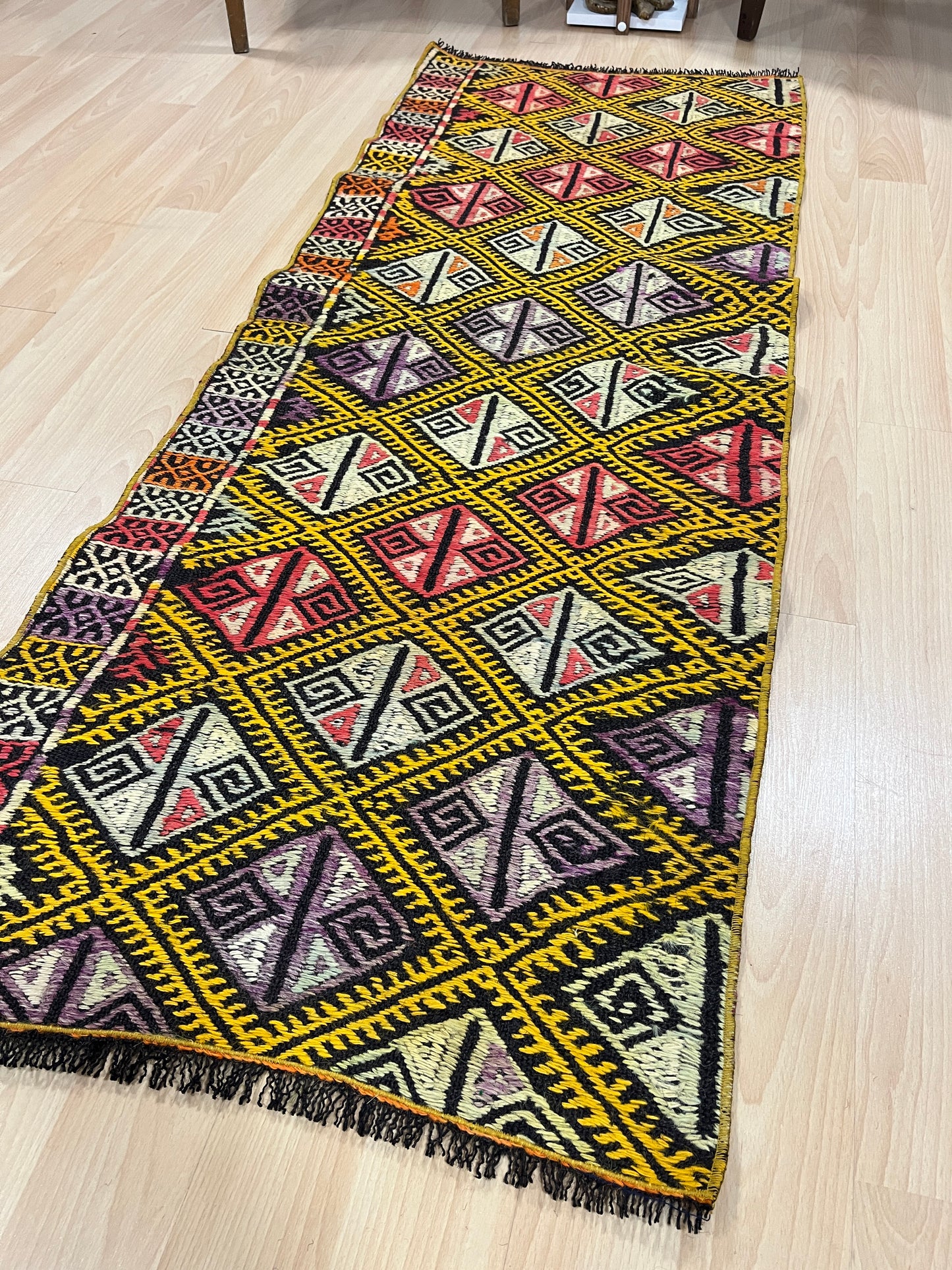 Handwoven Turkish Vintage Runner Kilim (2'2" x 5'7")