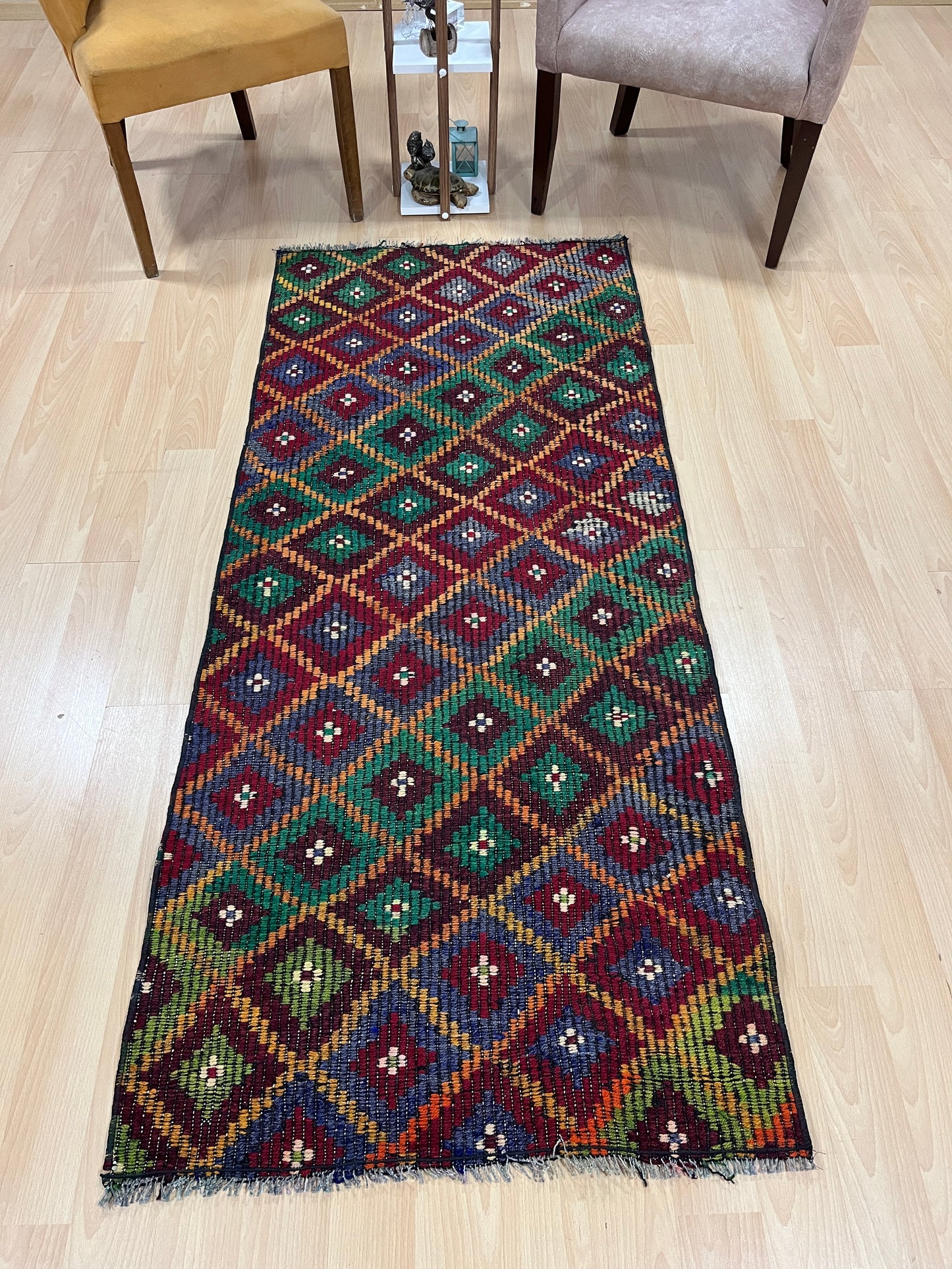 Handwoven Turkish Vintage Runner Kilim (2'8" x 6'3")