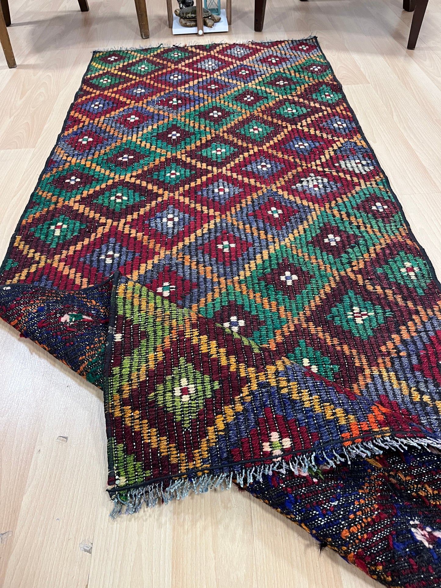 Handwoven Turkish Vintage Runner Kilim (2'8" x 6'3")