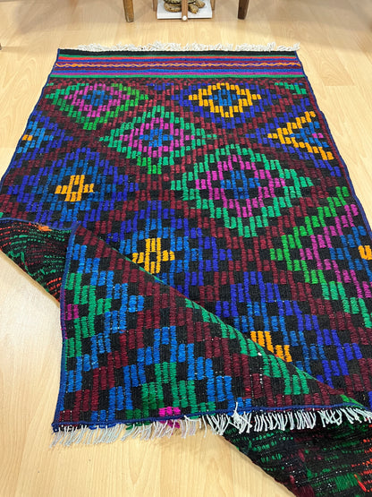 Handwoven Turkish Vintage Kilim (2'8" x 4'11")