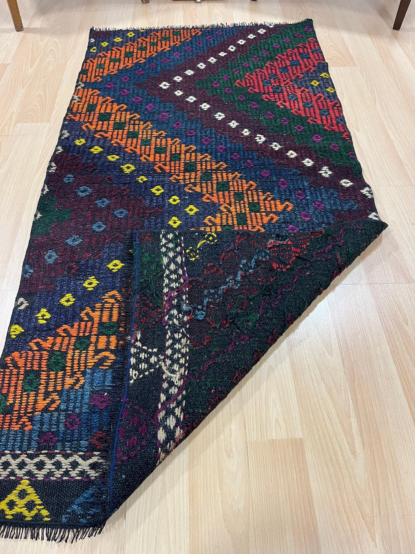 Handwoven Turkish Vintage Kilim (2'8" x 5'5")