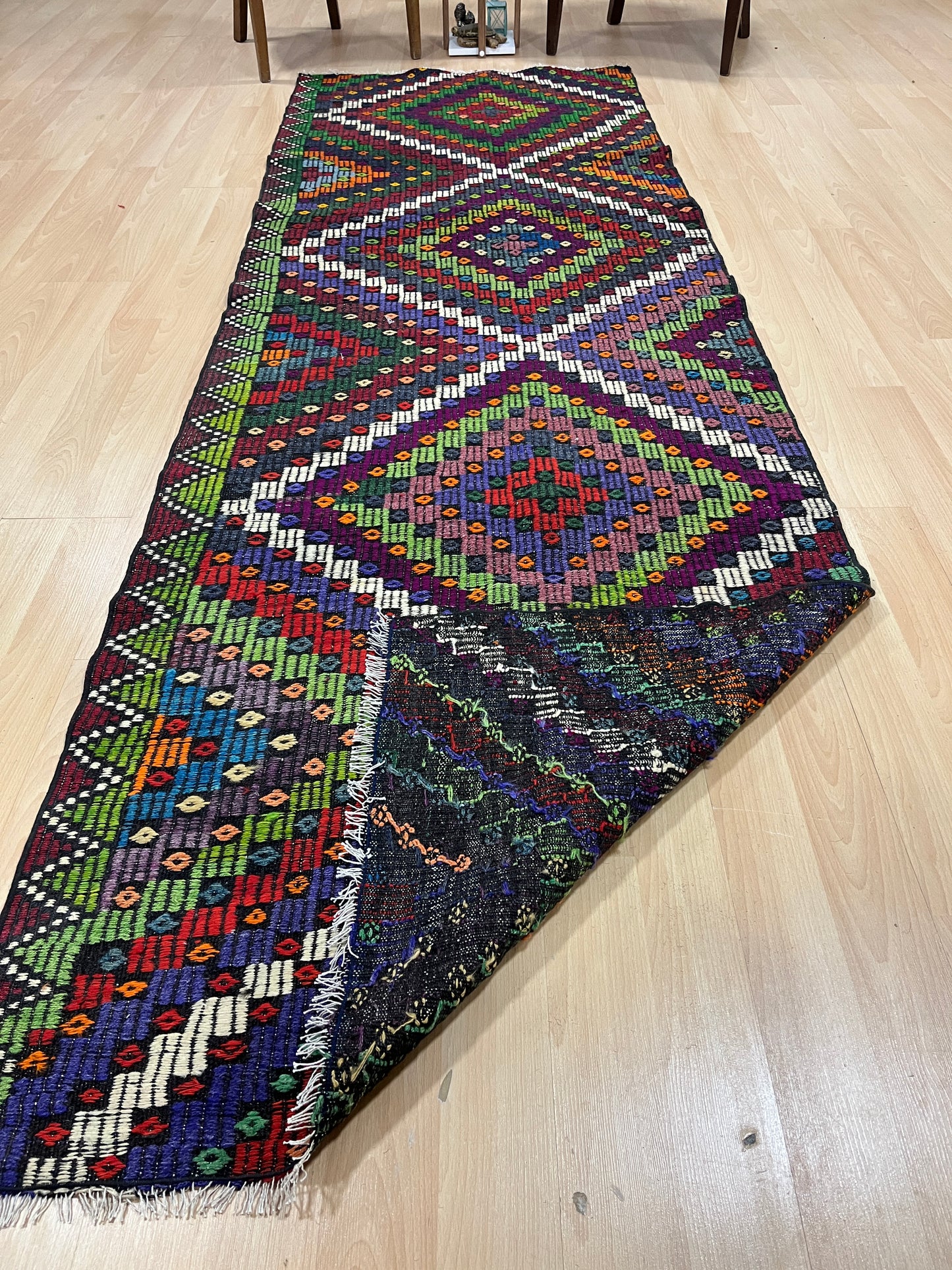 Handwoven Turkish Vintage Runner Kilim (3'3" x 10'0")