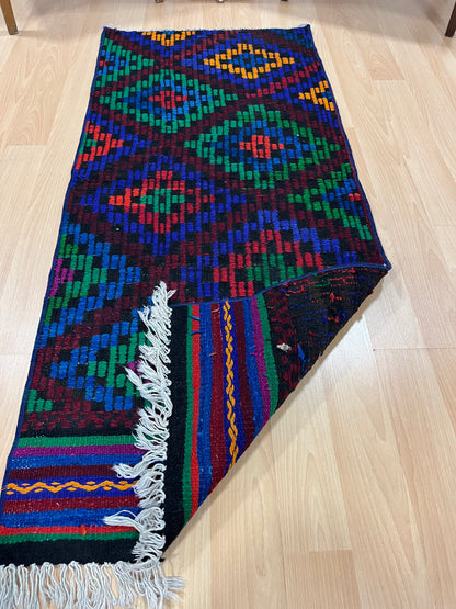 Handwoven Turkish Vintage Kilim (2'2" x 5'1")