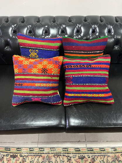 Ethnic Cushion Cover Set (16" x 16")