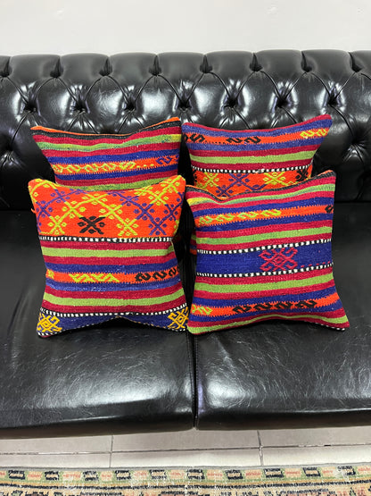 Ethnic Cushion Cover Set (16" x 16")