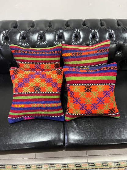 Ethnic Cushion Cover Set (16" x 16")