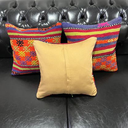 Ethnic Cushion Cover Set (16" x 16")